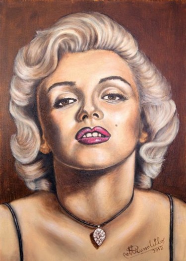 Painting titled "Marilyn Monroe 2" by Michele Russolillo, Original Artwork, Oil