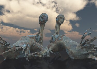 Digitale Kunst getiteld "Alchemy Armageddon" door Russell Newell, Origineel Kunstwerk, 3D-modellering