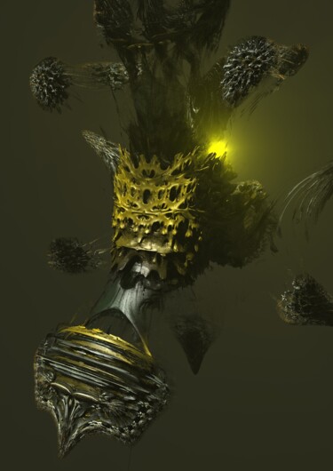 Arts numériques intitulée "Bulbous Evolving" par Russell Newell, Œuvre d'art originale, Modélisation 3D