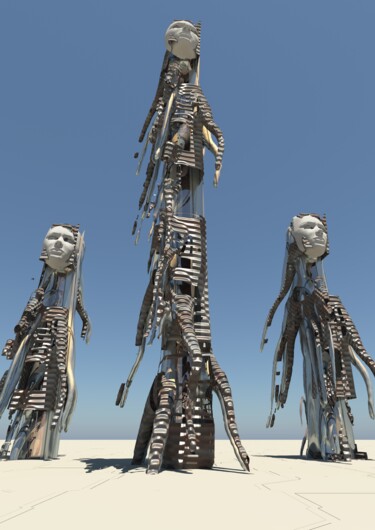 Arte digitale intitolato "The Native Technolo…" da Russell Newell, Opera d'arte originale, Modellazione 3D