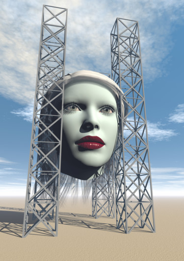 Arts numériques intitulée "Construction Sight" par Russell Newell, Œuvre d'art originale, Modélisation 3D