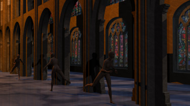 Arte digitale intitolato "The Relay" da Russell Newell, Opera d'arte originale, Modellazione 3D