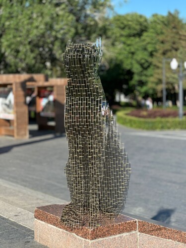 Sculpture intitulée "параметрическая ску…" par Rustam Abdulaev, Œuvre d'art originale, Acier inoxydable