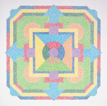 Pintura intitulada "Mandala 01.16.08 ("…" por Rustam Yusupov, Obras de arte originais, Acrílico