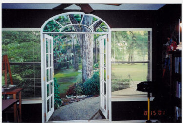 Painting titled "French Doors" by Rusty Short, Original Artwork