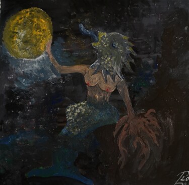 Painting titled "goddess from within" by Ruta Ba, Original Artwork, Acrylic