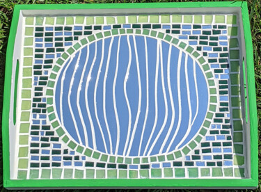 Design intitulée "Tray in Green" par Ruta Sevo, Œuvre d'art originale, Art de la table