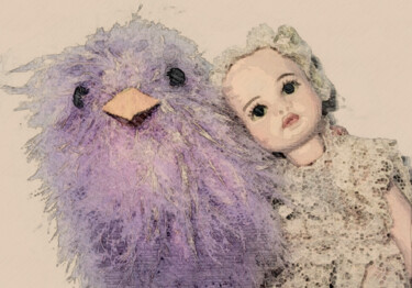 Цифровое искусство под названием "doll-and-bird.jpg" - Ruta Sevo, Подлинное произведение искусства