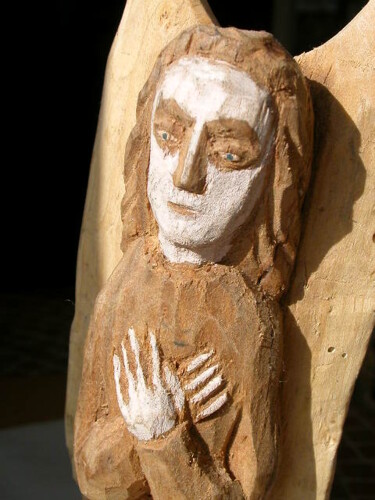 Digital Arts με τίτλο "wooden-angel-of-sor…" από Ruta Sevo, Αυθεντικά έργα τέχνης