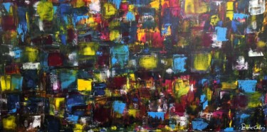 Картина под названием "Colorful boxes" - Rute Carlos, Подлинное произведение искусства, Акрил Установлен на Деревянная рама…