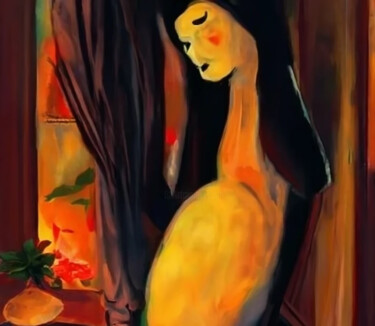 Arte digital titulada "Gestation" por Rute Carlos, Obra de arte original, Pintura Digital