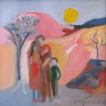 Painting titled "Touch of the sun /…" by Ruth Dubayová, Original Artwork, Oil
