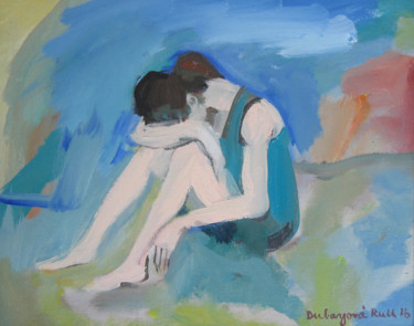 Painting titled "Silence / Silence" by Ruth Dubayová, Original Artwork, Oil