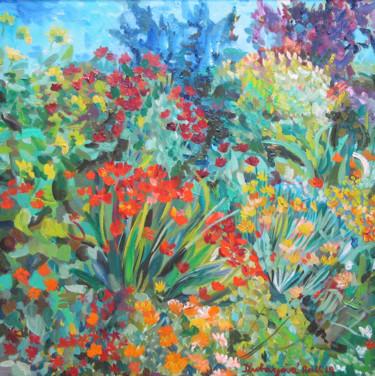 Peinture intitulée "The colors of my ga…" par Ruth Dubayová, Œuvre d'art originale, Huile