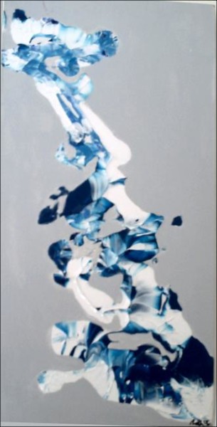 Peinture intitulée "BLUE MELT 2" par Ruth F., Œuvre d'art originale, Huile