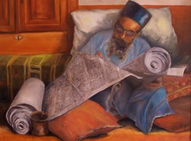 Peinture intitulée "le sofer" par Ruthi Shai, Œuvre d'art originale, Huile