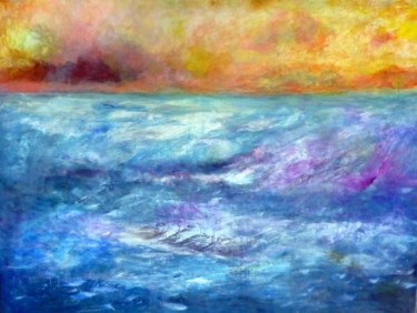 Painting titled "Sea 2" by Ruth Peled-Ney, Original Artwork