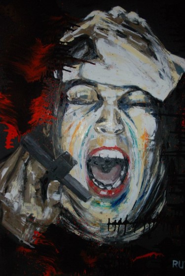 Painting titled ""Exorcist"" by Rutko, Original Artwork, Oil