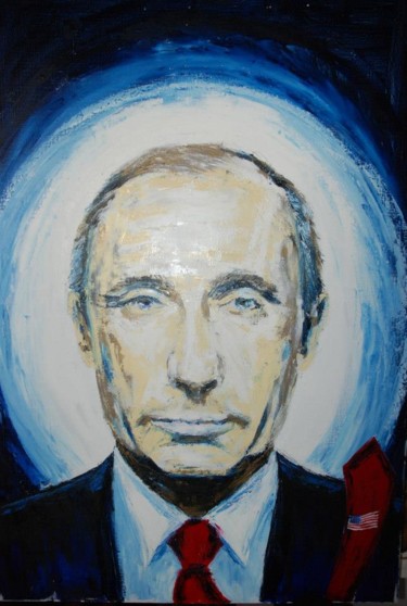Painting titled ""Vladimir Putin"" by Rutko, Original Artwork, Oil