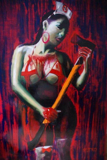 Painting titled ""Nurse"" by Rutko, Original Artwork, Oil