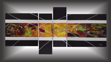 Painting titled "Magnitude" by Rutrasaid, Original Artwork, Acrylic Mounted on Wood Stretcher frame
