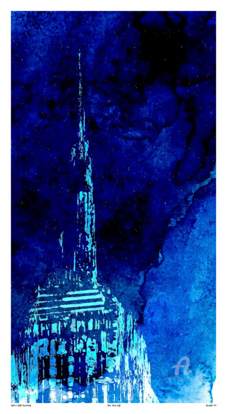 Digitale Kunst mit dem Titel "Empire State Buildi…" von Ruuton, Original-Kunstwerk, Digitaldruck