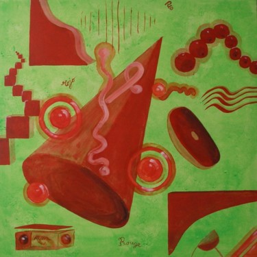 Painting titled "rouge" by Ruyal, Original Artwork