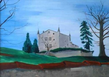 Painting titled "Château de Meharin" by Ruyal, Original Artwork