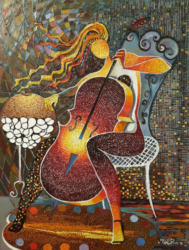 Painting titled "Melody (60x80cm, oi…" by Ruzanna Melqumyan, Original Artwork, Oil