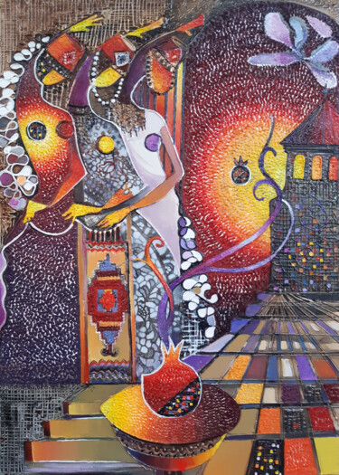 Pintura titulada "Dancers-1(70x50cm,…" por Ruzanna Melqumyan, Obra de arte original, Oleo Montado en Bastidor de camilla de…