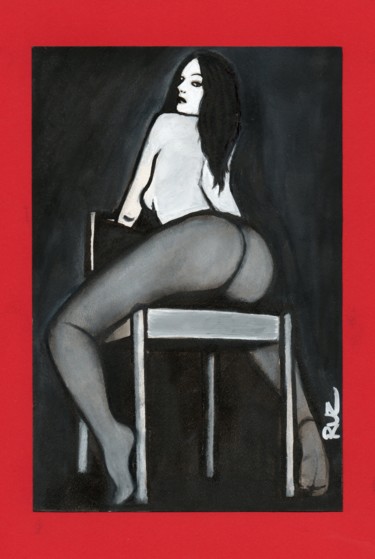Rysunek zatytułowany „the chair, 2012, or…” autorstwa Ruz Forest, Oryginalna praca, Inny
