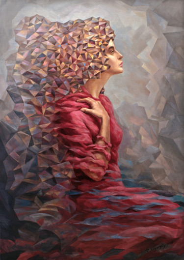 Painting titled "Muse." by Ruslan Vigovsky, Original Artwork, Oil