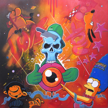 Schilderij getiteld "Crôttome Univers" door Roko, Origineel Kunstwerk, Acryl