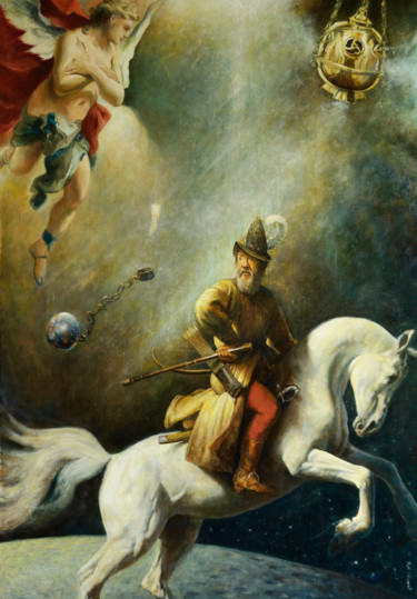 Painting titled "Galileo's dream" by Richard Whincop, Original Artwork, Oil