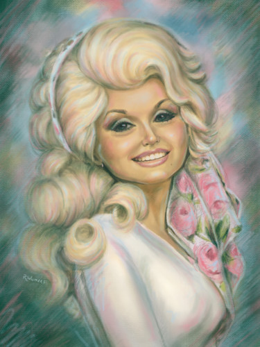 Digital Arts titled "Dolly Parton" by Renato Wilmers, Original Artwork, Digital Painting