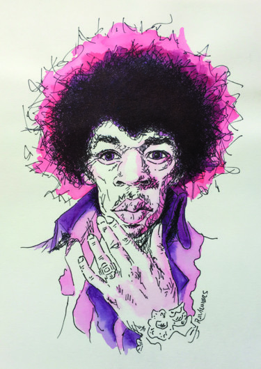 Pintura titulada "Purple Haze" por Renato Wilmers, Obra de arte original, Rotulador
