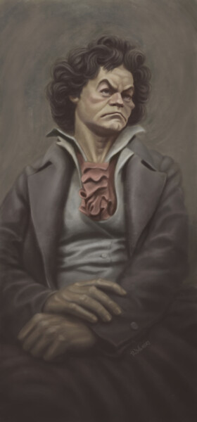Arte digital titulada "Beethoven" por Renato Wilmers, Obra de arte original, Pintura Digital