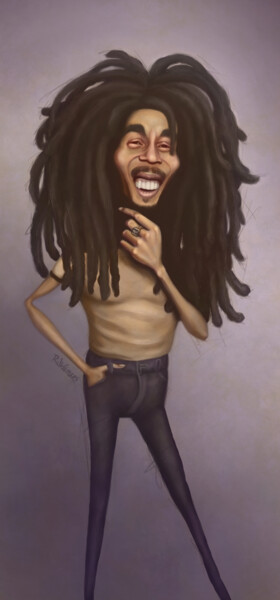 Digitale Kunst getiteld "Bob Marley" door Renato Wilmers, Origineel Kunstwerk, Digitaal Schilderwerk