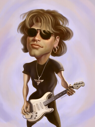 Digital Arts titled "Bon Jovi" by Renato Wilmers, Original Artwork, Digital Painting