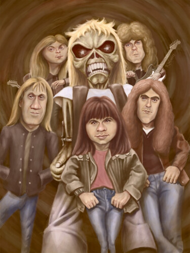 Digital Arts titled "Iron Maiden" by Renato Wilmers, Original Artwork, Digital Painting