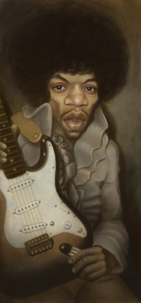 Artes digitais intitulada "Jimi Hendrix" por Renato Wilmers, Obras de arte originais, Pintura digital