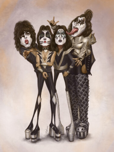 Kiss Digital Arts titled "Kiss" by Renato Wilmers, Original Art, Digital Painting