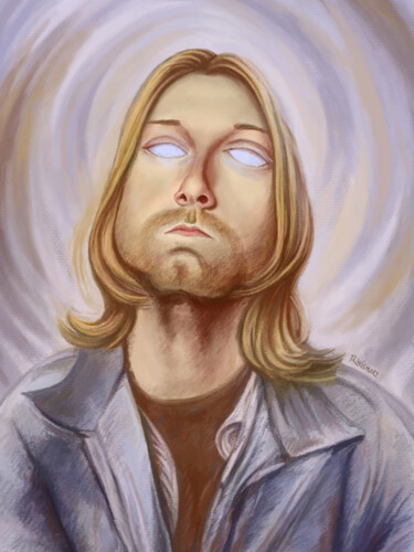 Arts numériques intitulée "Kurt Cobain" par Renato Wilmers, Œuvre d'art originale, Peinture numérique