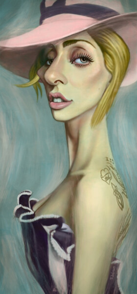 Arte digitale intitolato "Lady Gaga" da Renato Wilmers, Opera d'arte originale, Pittura digitale