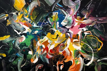 Peinture intitulée "Abstract No.2117" par Ryan Valdem, Œuvre d'art originale, Acrylique Monté sur Châssis en bois