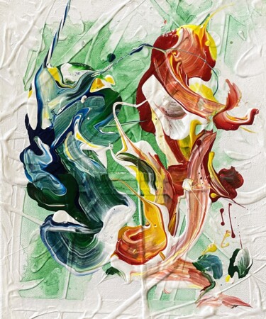 Peinture intitulée "Abstract No.2148" par Ryan Valdem, Œuvre d'art originale, Acrylique Monté sur Châssis en bois