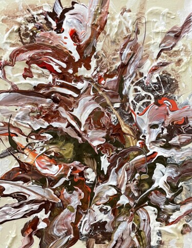 「Abstract No.2153」というタイトルの絵画 Ryan Valdemによって, オリジナルのアートワーク, アクリル ウッドストレッチャーフレームにマウント