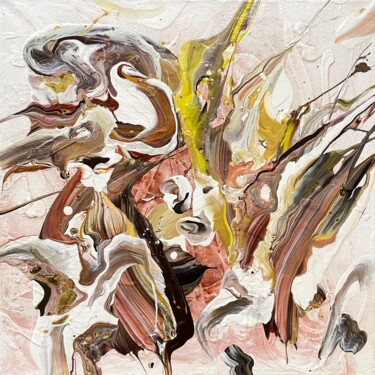 「Abstract No.2158」というタイトルの絵画 Ryan Valdemによって, オリジナルのアートワーク, アクリル ウッドストレッチャーフレームにマウント