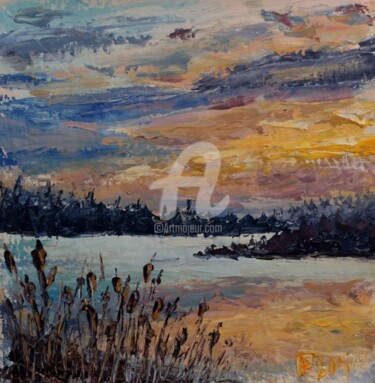 Painting titled "Landscape painting…" by Rybakow Fine Art, Original Artwork, Oil