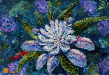 Картина под названием "FLOWER Oil painting…" - Rybakow Fine Art, Подлинное произведение искусства, Масло